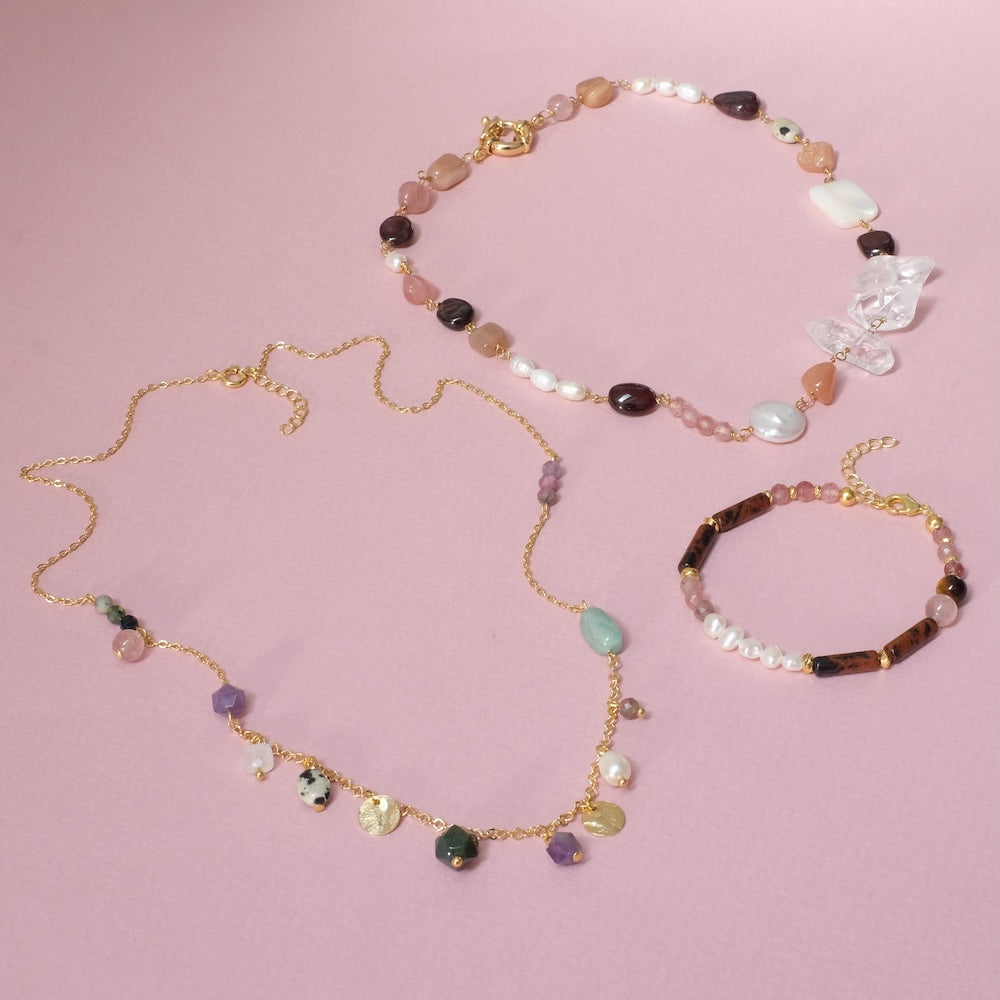 Atelier Bijoux en Pierres Naturelles – Collier • Doré à l’or fin 24K (Paris 11e)
