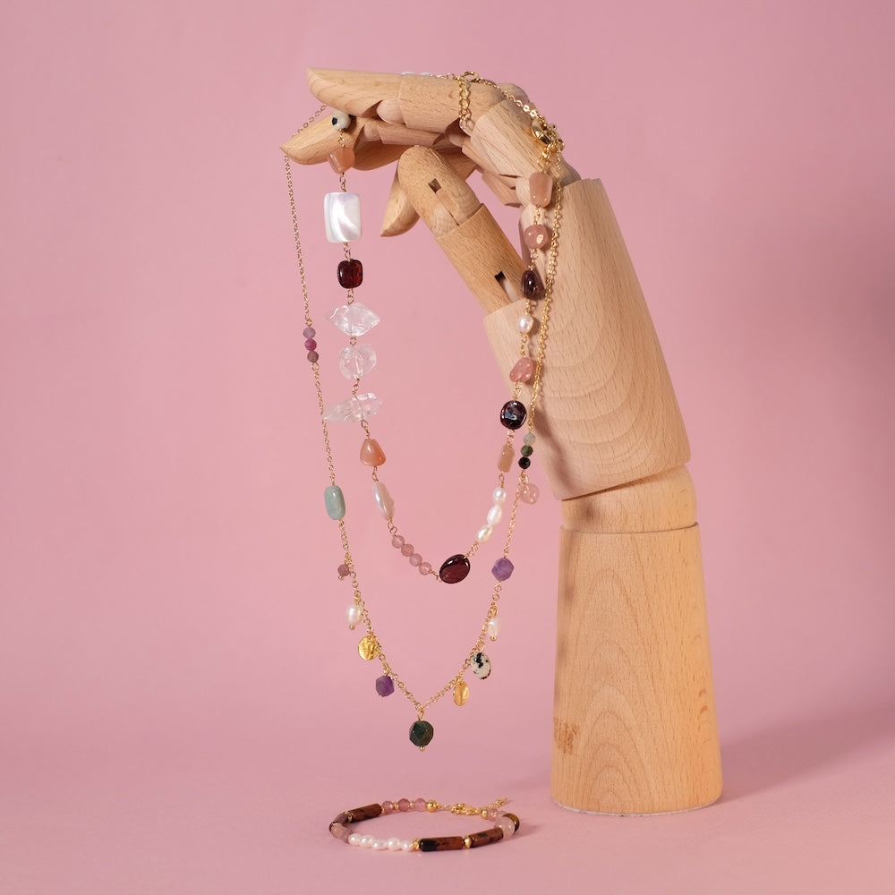 Atelier Bijoux en Pierres Naturelles – Collier • Doré à l’or fin 24K (Paris 11e)