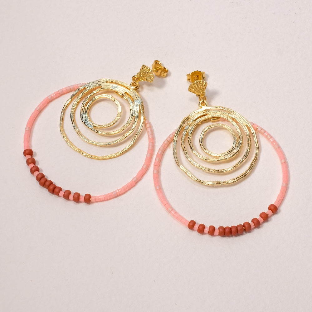 Exemple de création : Boucles d'oreilles coquillage Miyuki – tuto Perles Corner