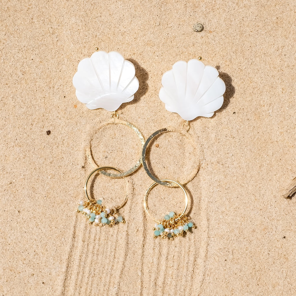 Exemple de création : Boucles d'oreilles Aphrodite – tuto Perles Corner
