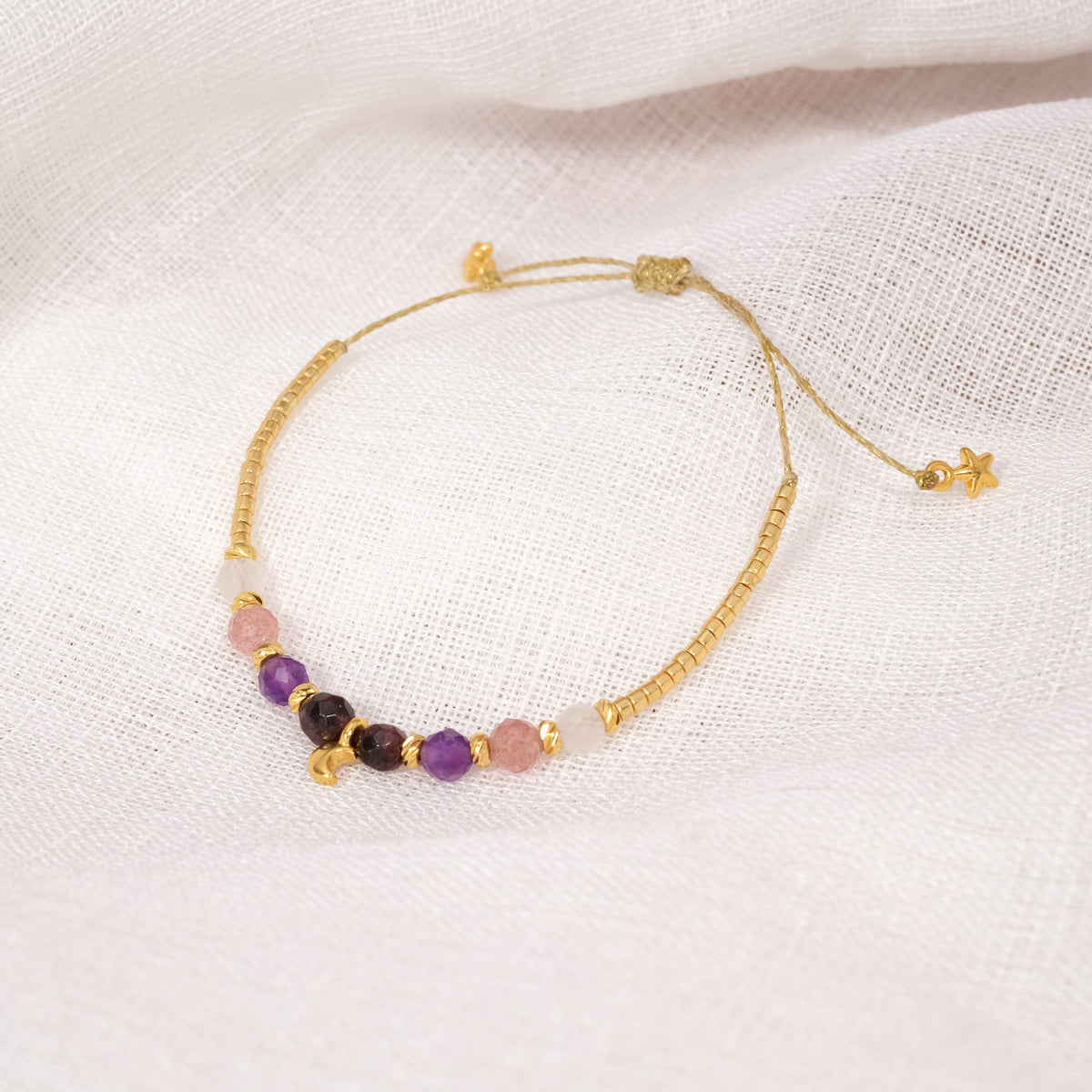 Exemple de création : Bracelet d'amitié Gemmes et Miyuki – tuto Perles Corner