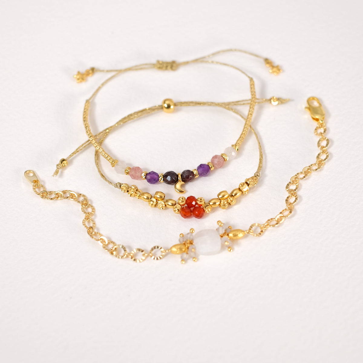 Exemple de création : Bracelet d'amitié Gemmes et Miyuki – tuto Perles Corner