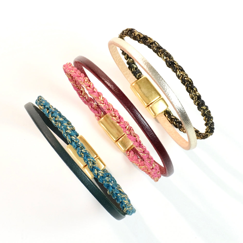 Exemple de création : Bracelets Tressés – tuto Perles Corner