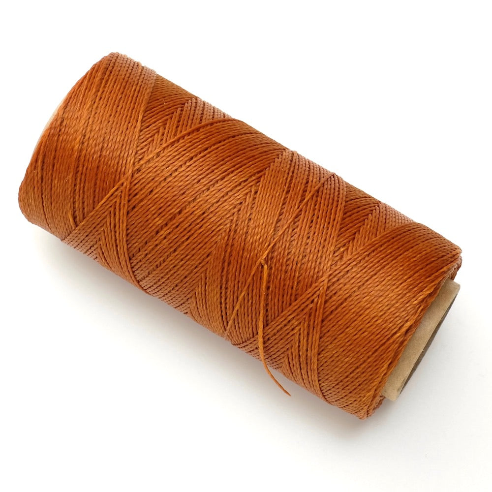 10 Mètres de fil ciré Linhasita 1mm pour micro macramé - Camel