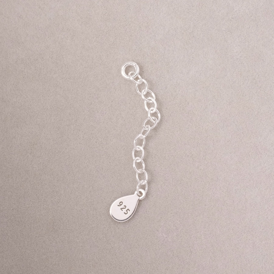 Chaine de rallonge avec anneau de fixation en argent massif 925 à l'unité