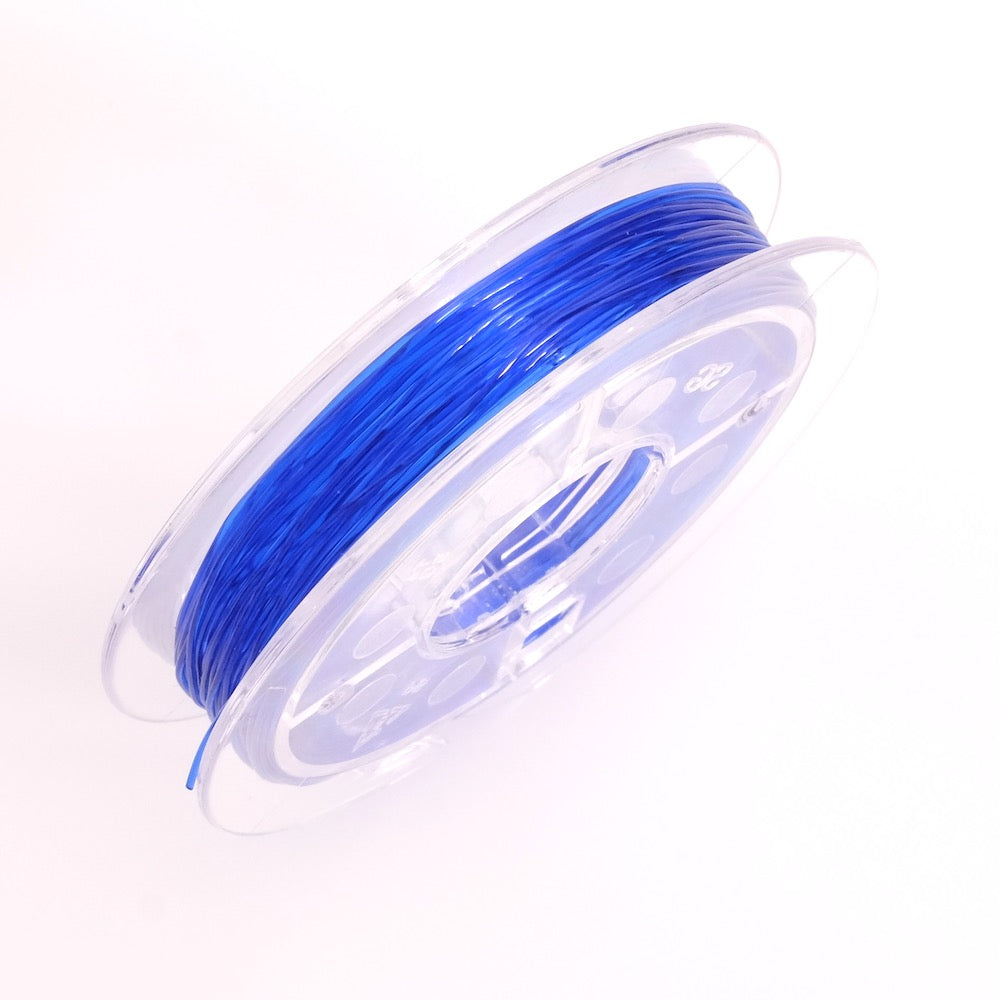 1 Mètre fil élastique bleu turquoise pour bracelet, collier ou