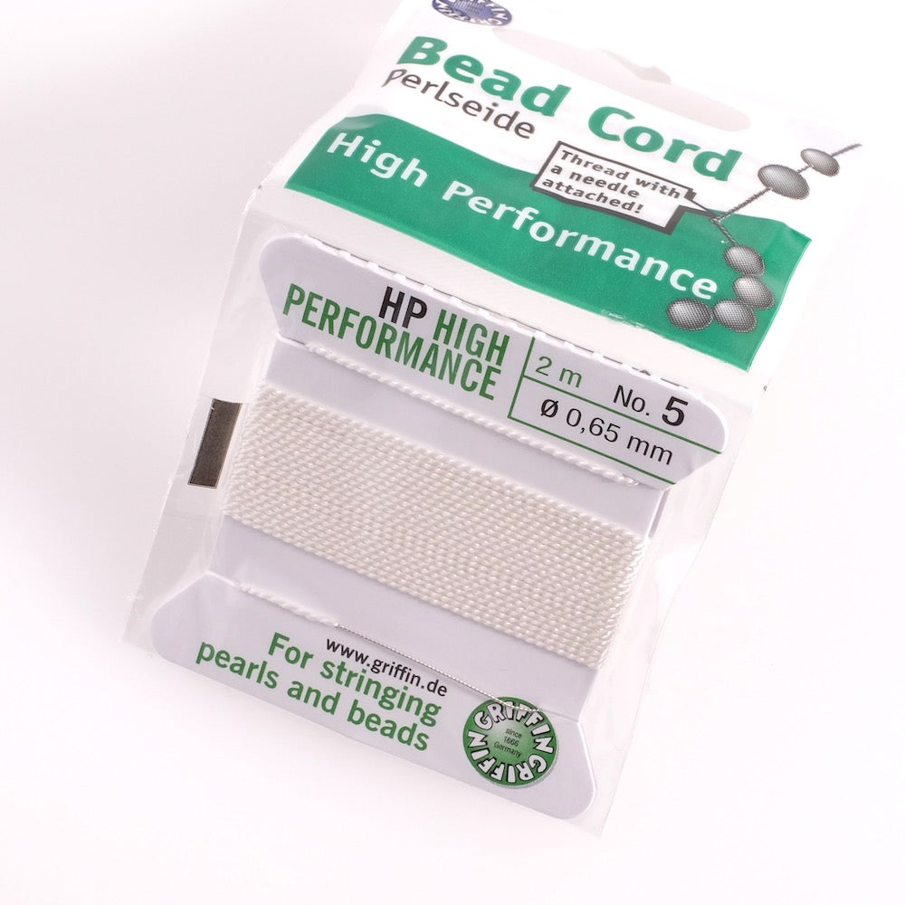 Fil Nylon très résistant Griffin Blanc 0,65mm pour enfilage de