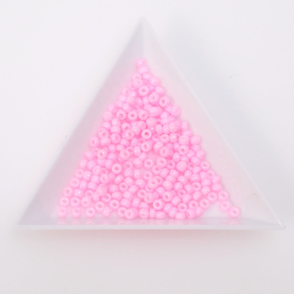 5 grammes de perles Miyuki Rocailles 8/0  N°0415 Opaque Pink