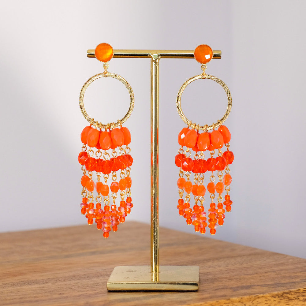 Exemple de création : Boucles d'oreilles Sunset – tuto Perles Corner