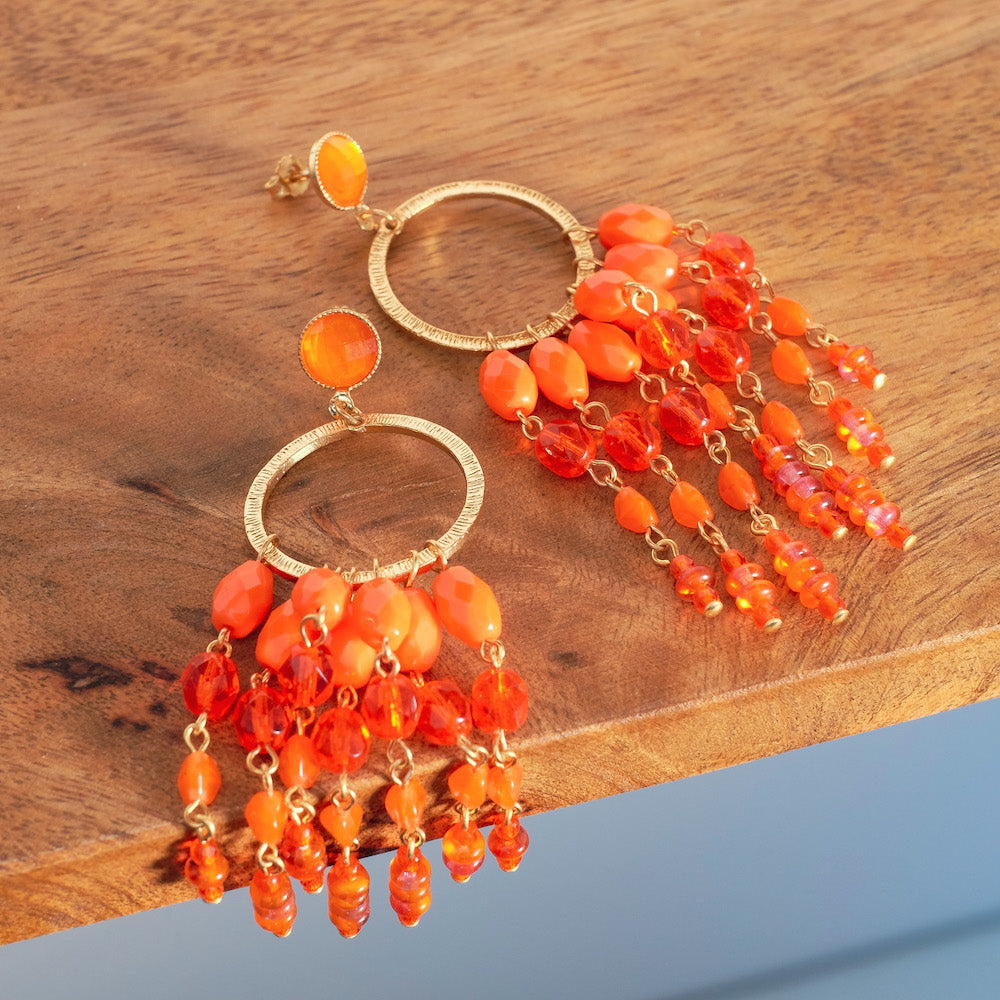Exemple de création : Boucles d'oreilles Sunset – tuto Perles Corner
