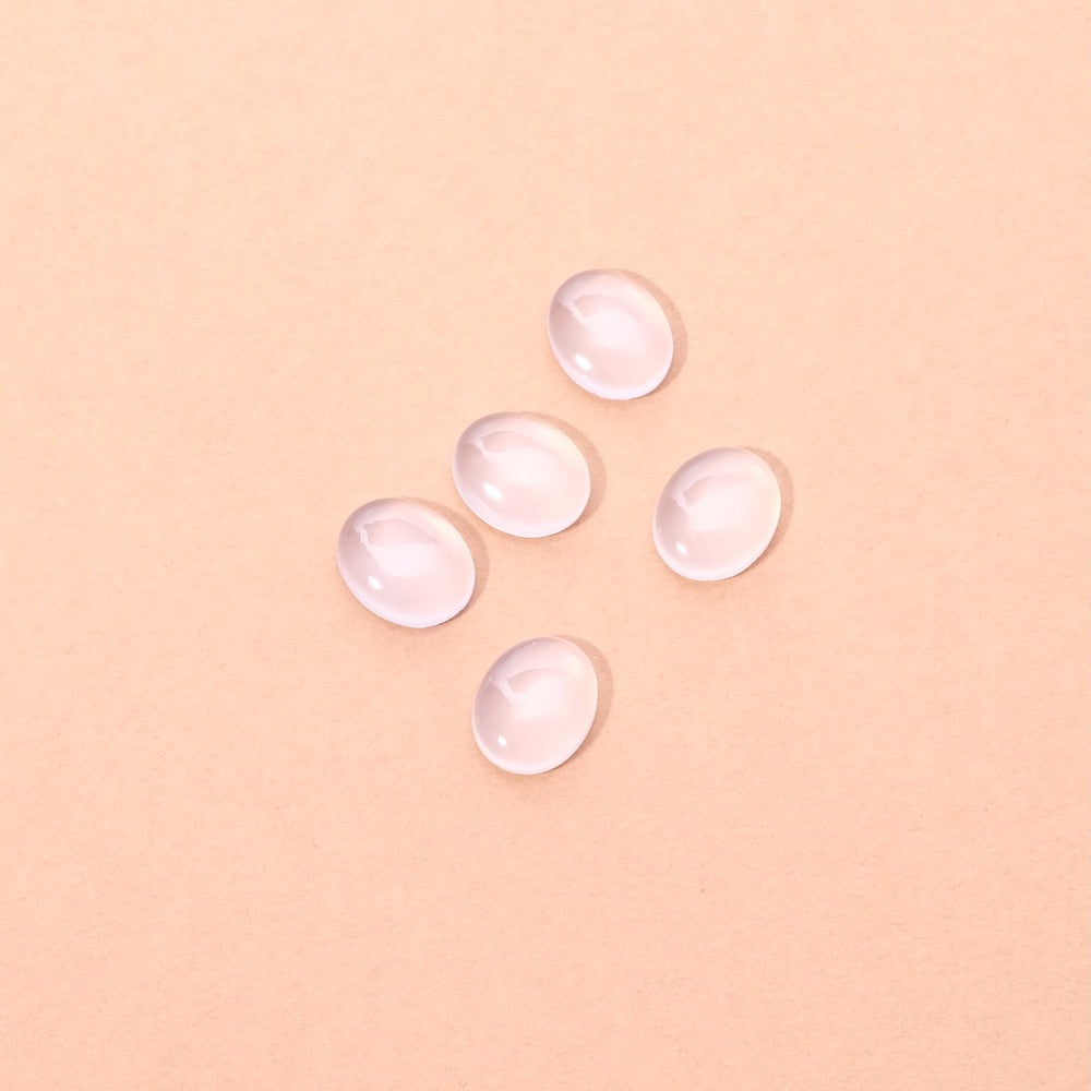 Cabochon pierre naturelle Ovale 8 x 10mm Calcédoine Bleu