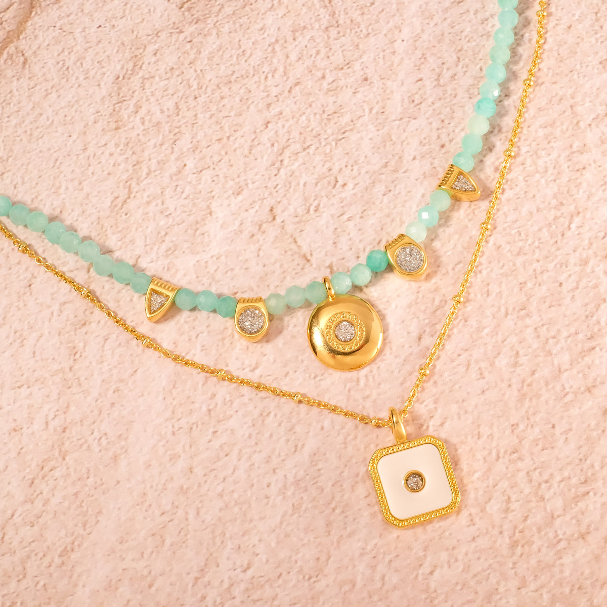Exemple de création : Collier ras de cou Glitter et Gemmes – tuto Perles Corner