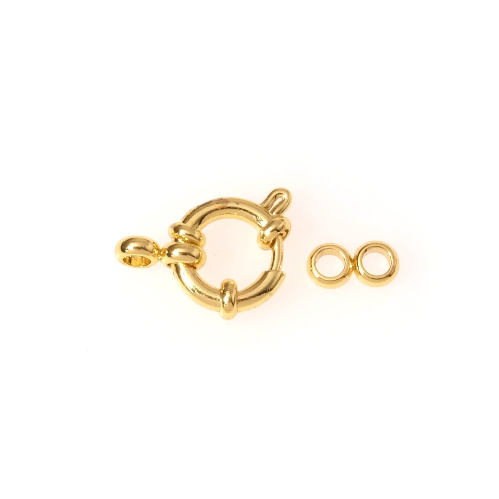 Fermoir bouée 10mm en acier inoxydable Doré 18K