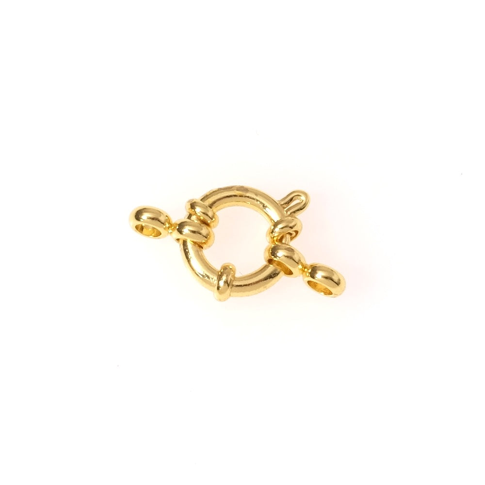 Fermoir bouée 10mm en acier inoxydable Doré 18K
