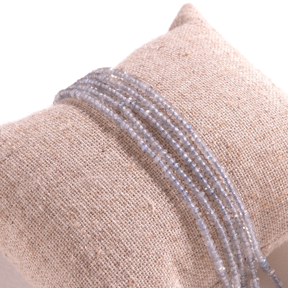 Petites perles de labradorite facettées pour colliers fins et bracelets