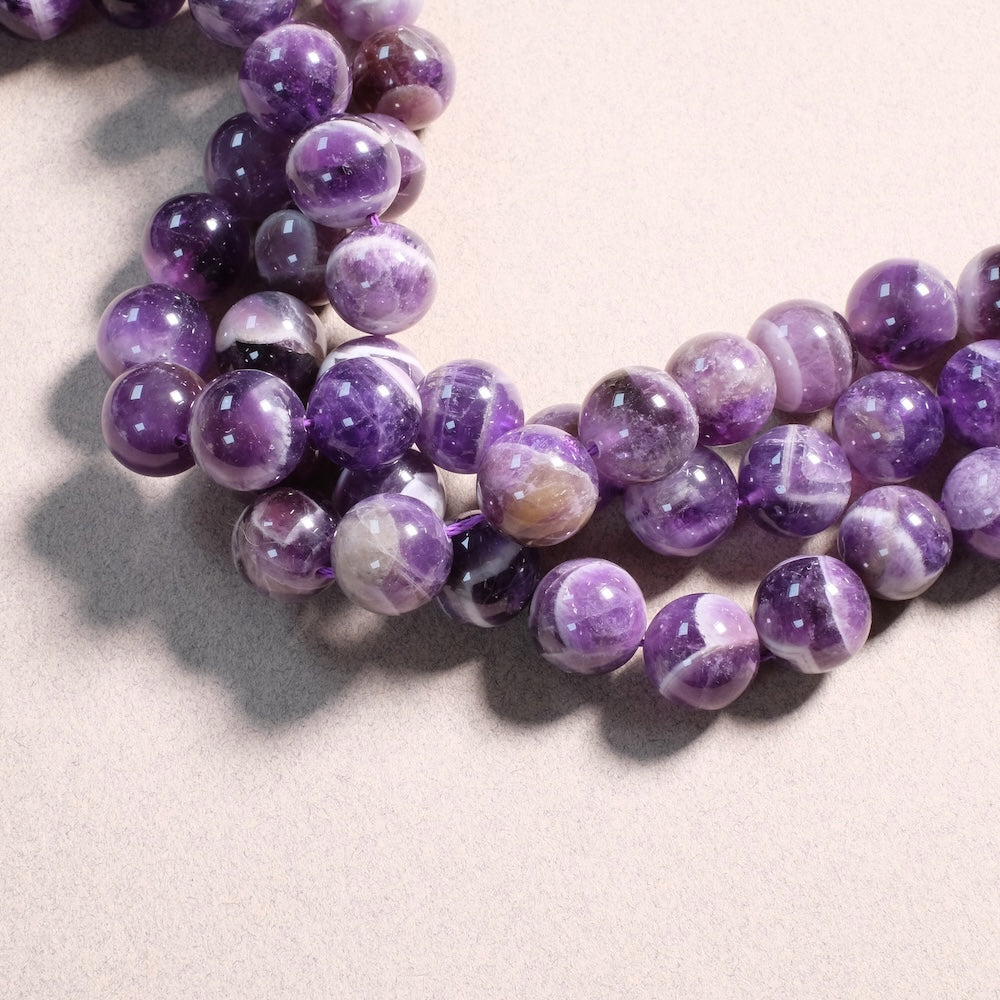 Fil de Perles en Améthyste Naturelle Rondes 14mm