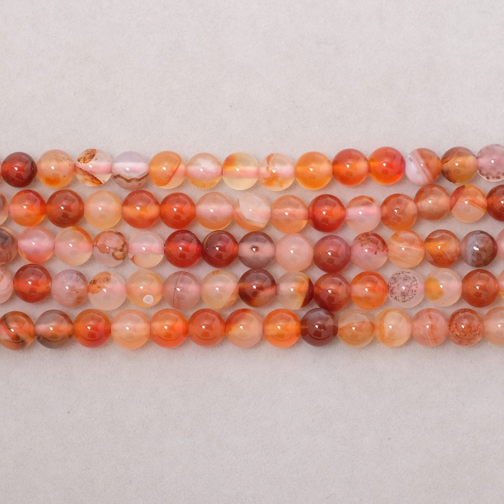 Fil de perles en pierres naturelles ronde 6mm en Agate