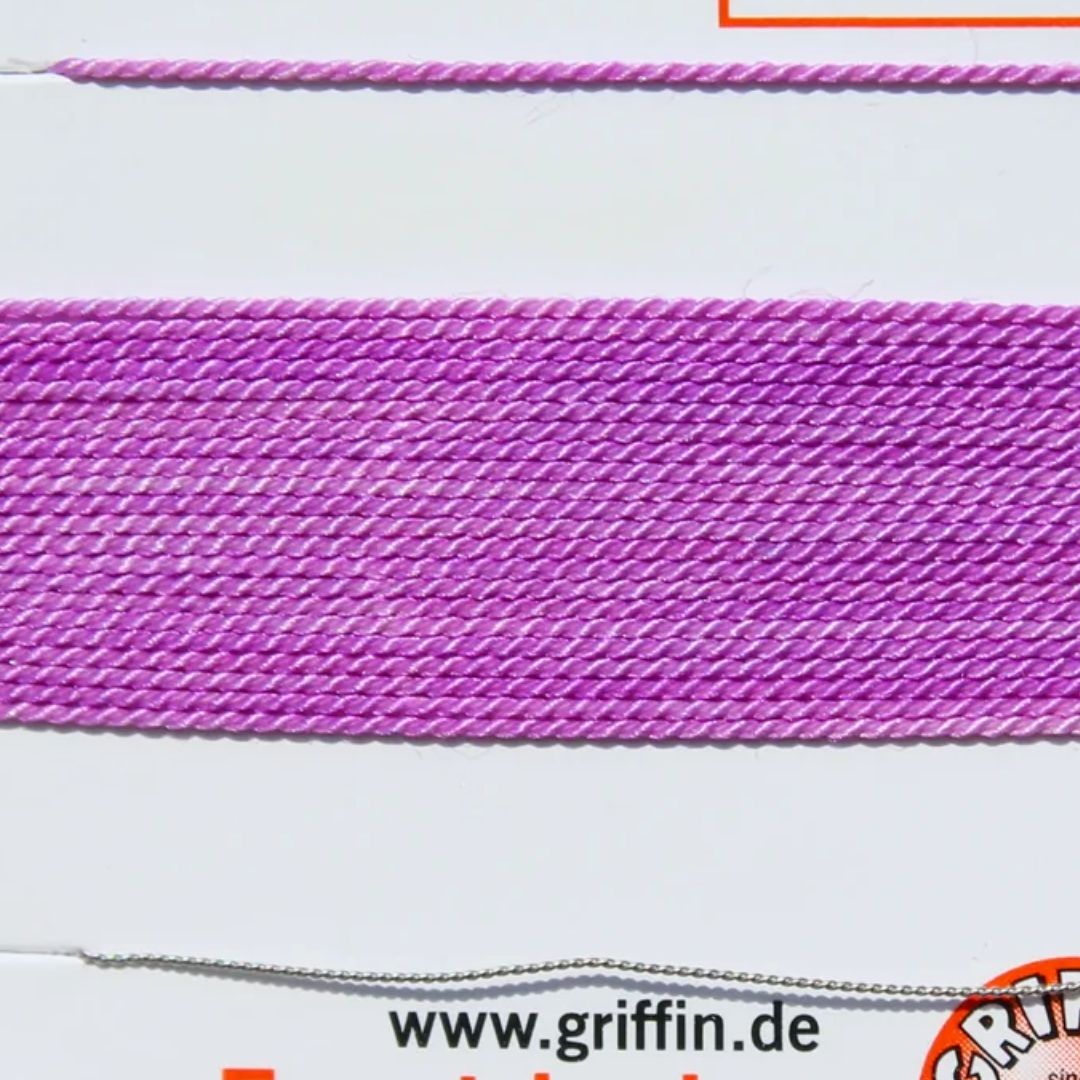Fil de soie griffin violet pour collier