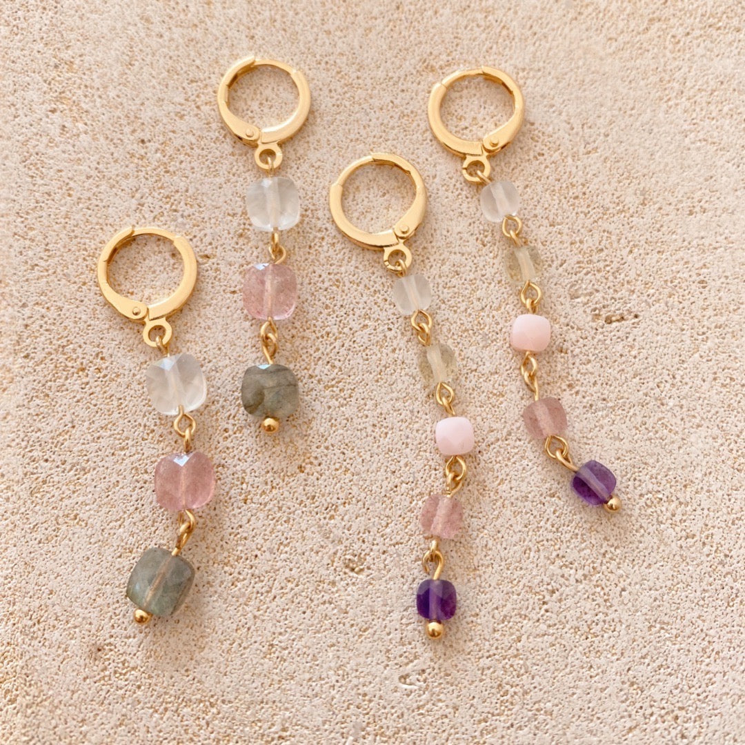 Exemple de création : Boucles Stones – tuto Perles Corner