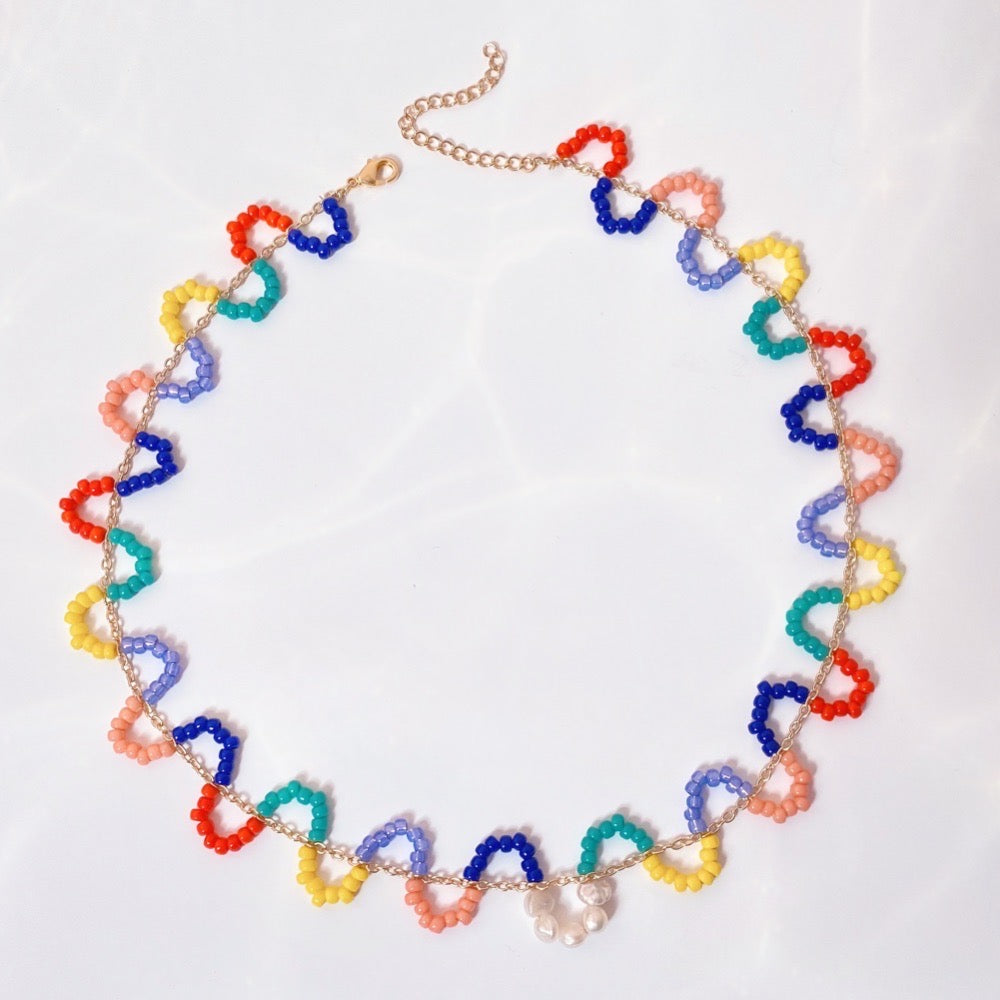 Exemple de création : Collier Choker waves en perles Miyuki – tuto Perles Corner
