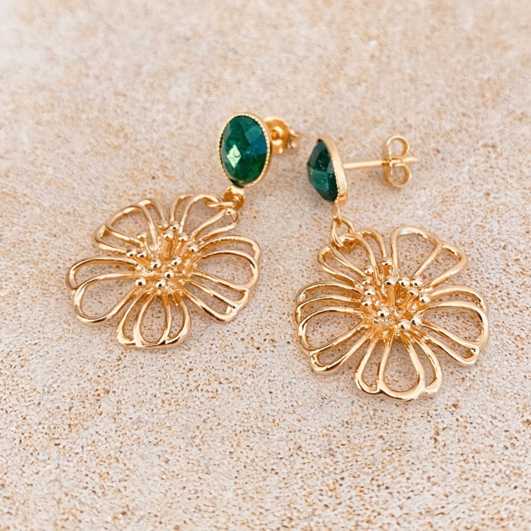 Exemple de création : Boucles Flora – tuto Perles Corner