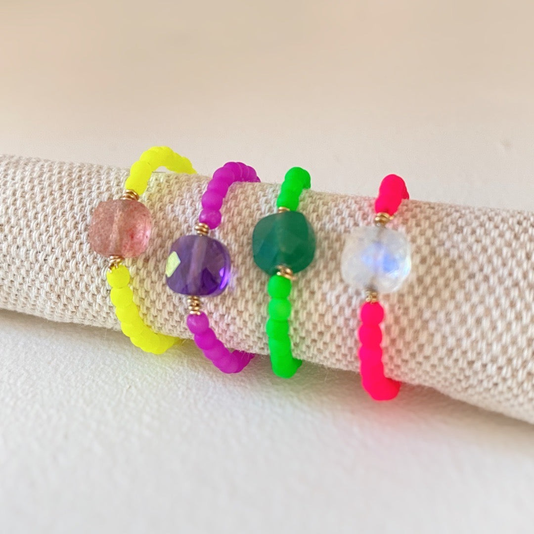 Exemple de création : Bagues Summer – tuto Perles Corner