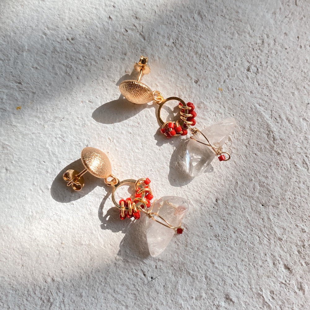 Exemple de création : Boucles Cristal Talisman – tuto Perles Corner