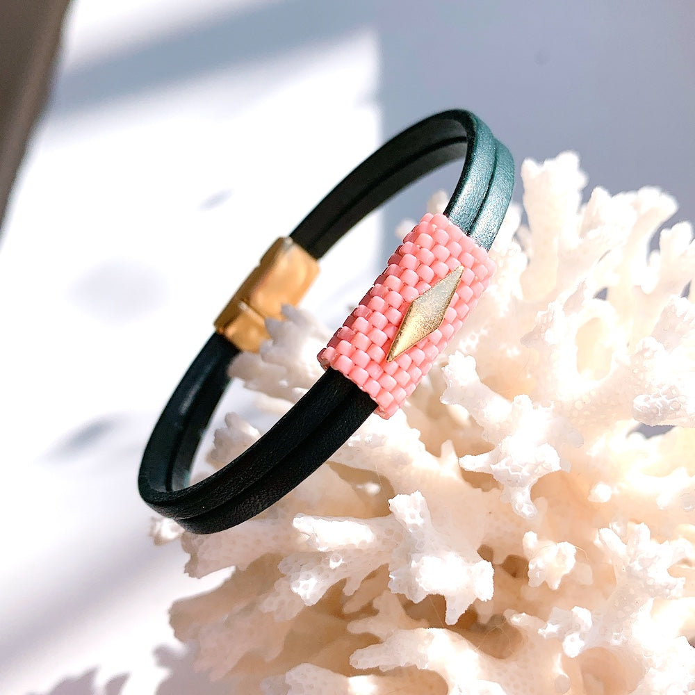 Exemple de création : Bracelet Corail – tuto Perles Corner