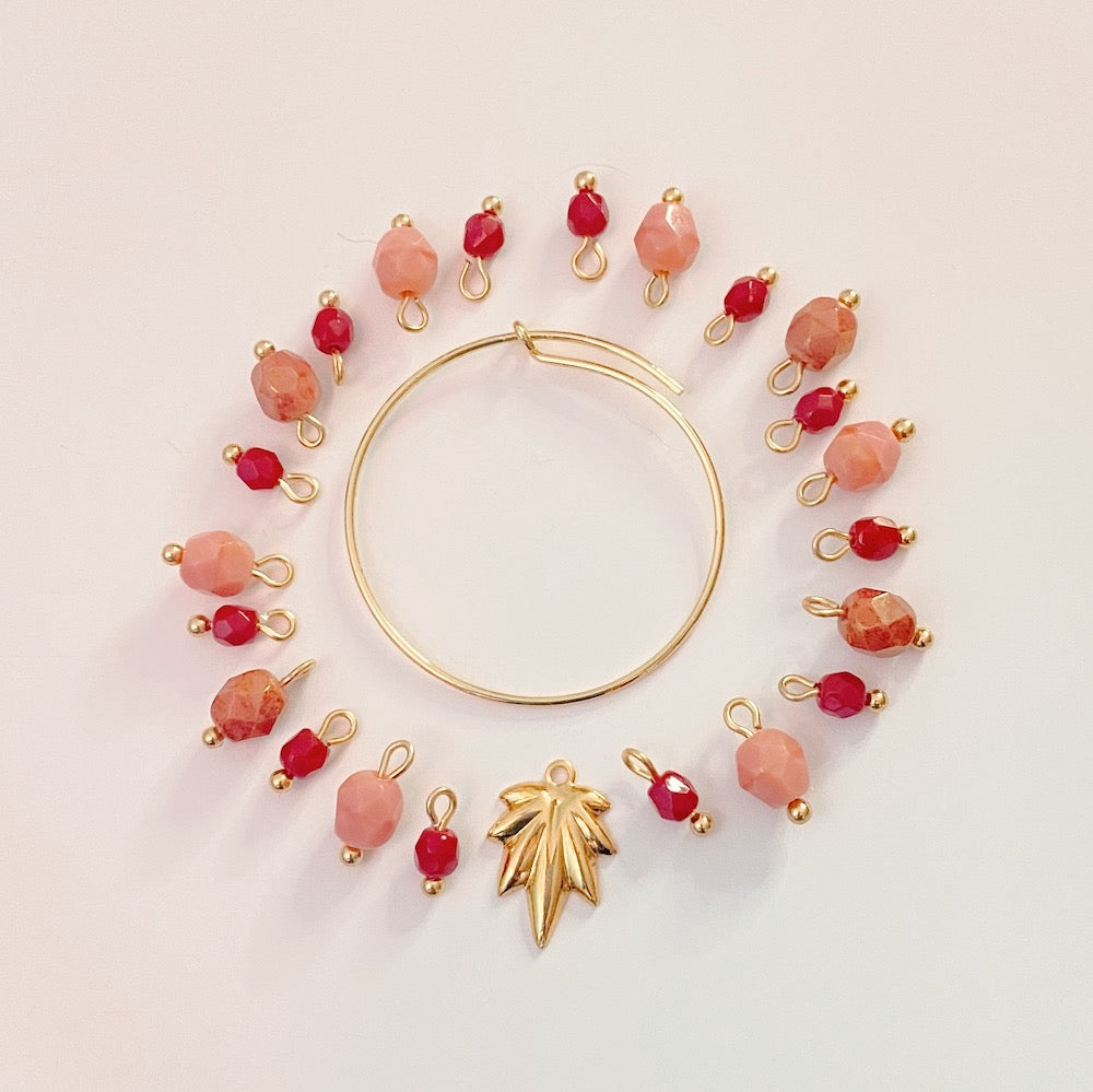 Exemple de création : Boucles Berries – tuto Perles Corner
