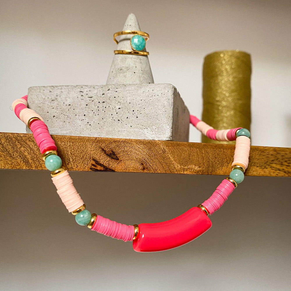 Exemple de création : Collier Choker Perles Heishi – tuto Perles Corner