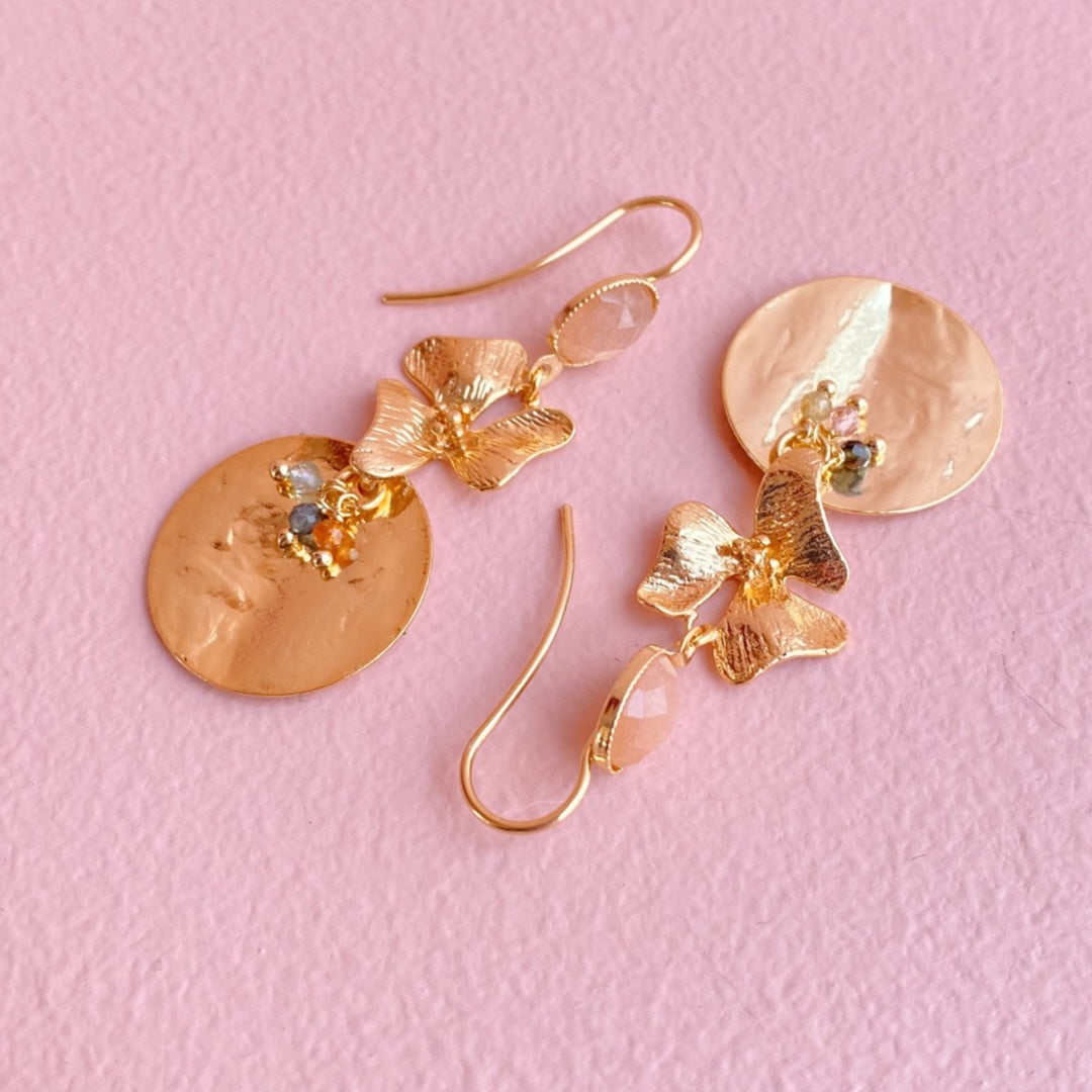 Exemple de création : Boucles Orchidées – tuto Perles Corner