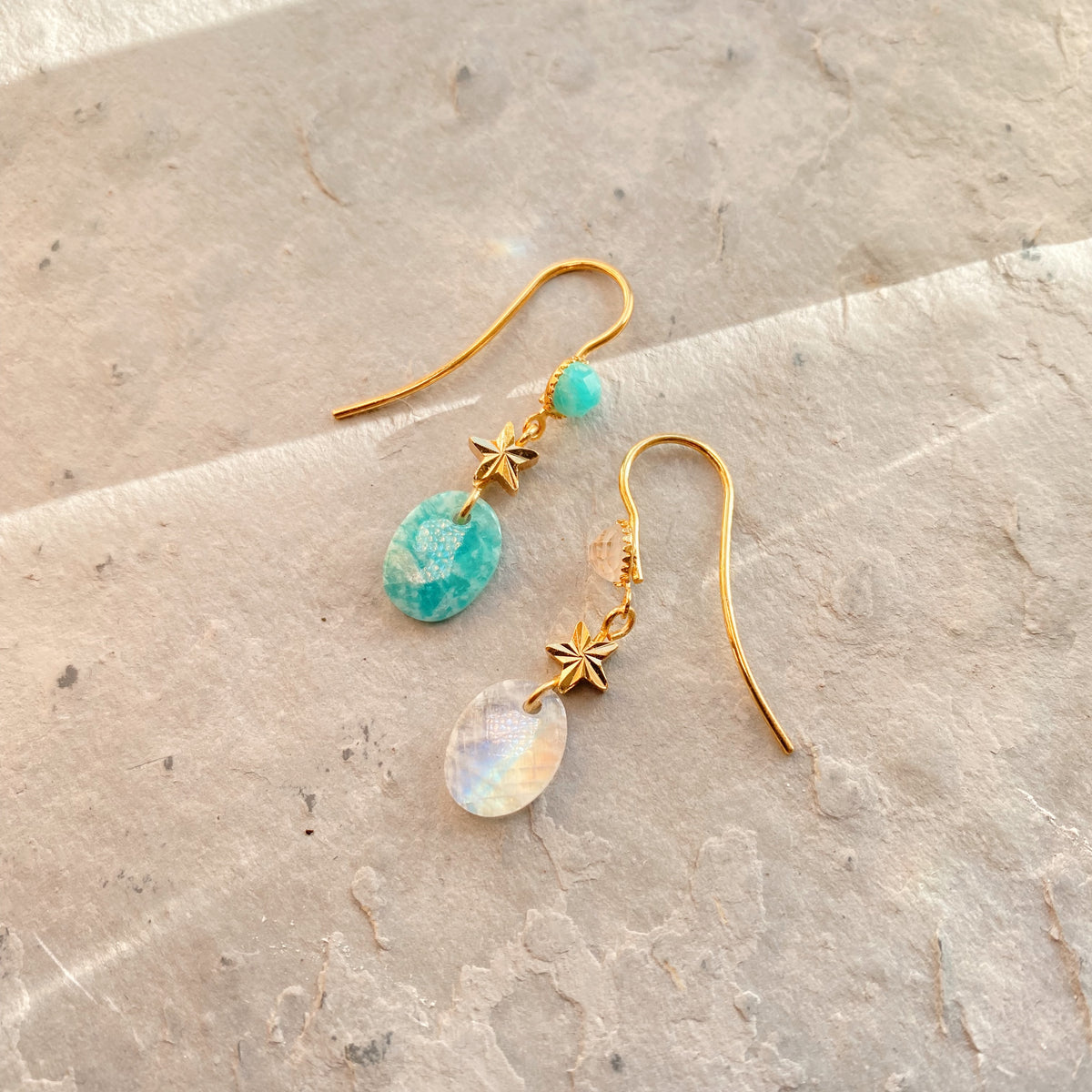 Exemple de création : Boucles Stella – tuto Perles Corner