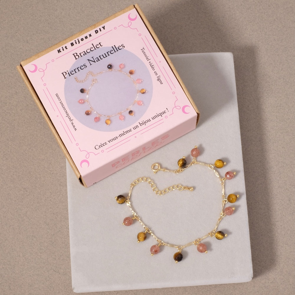 Kit Bijoux Perles Corner - Bracelet perles en pierres naturelles