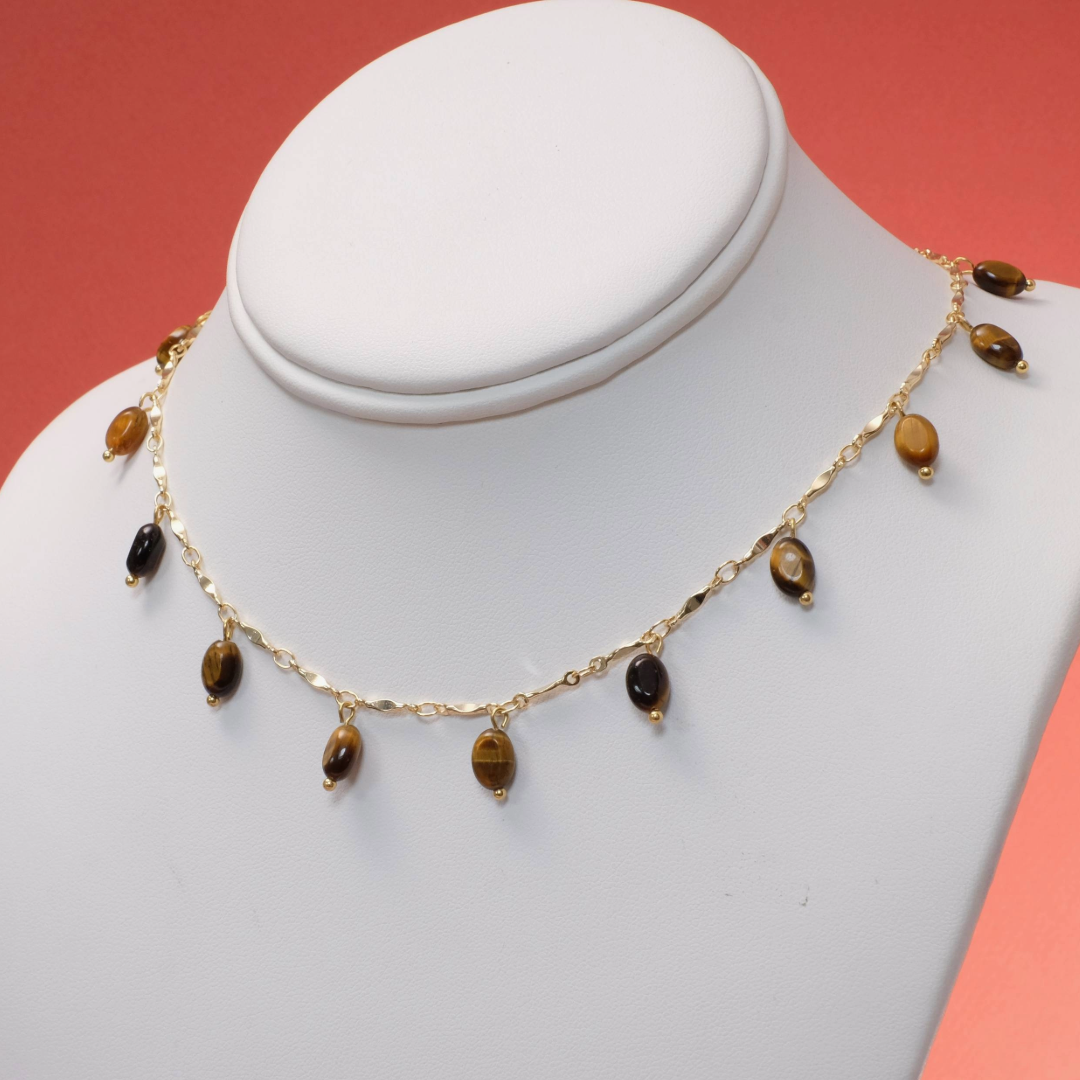 Kit Bijoux Perles Corner - Collier ras de cou perles en pierres naturelles