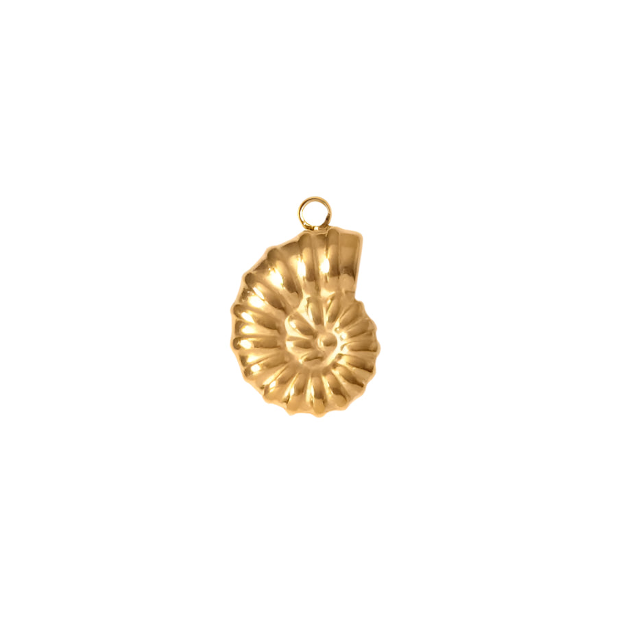Pendentif coquillage en acier inoxydable 304 Doré 14K