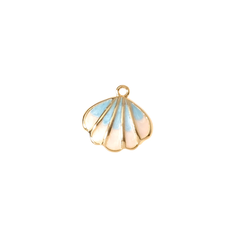 Pendentif coquillage émaillé nacré en acier inoxydable 304 Doré 18K