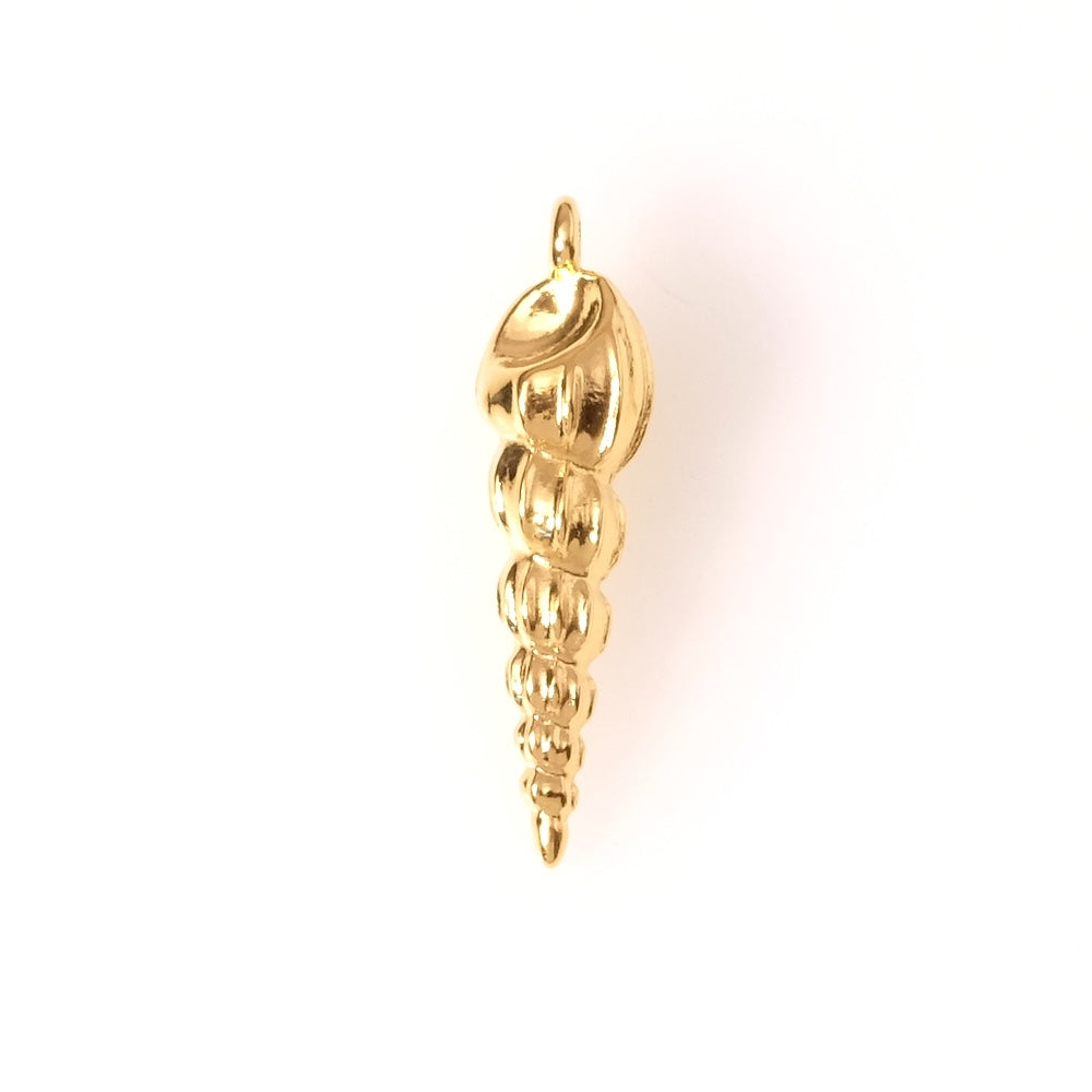 Pendentif coquillage scalaire en Zamak doré Or 24K
