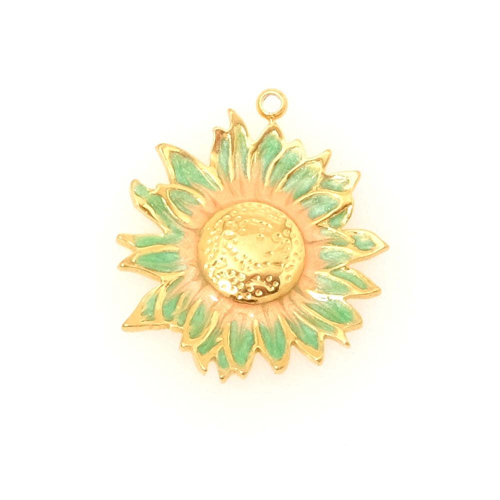 Pendentif Ovale Œil Protection 19x12mm Résine Émaillée Doré Pendentif Ovale Œil Protection 19x12mm Résine Émaillée Doré