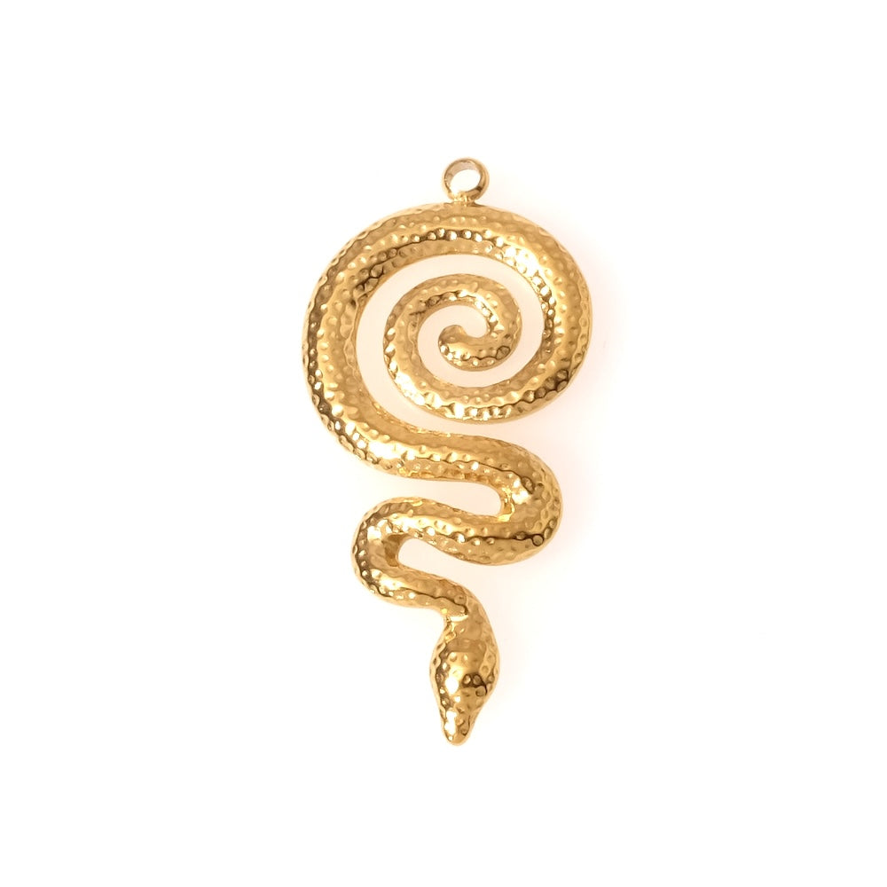 Pendentif serpent en acier inoxydable 304 Doré 18K