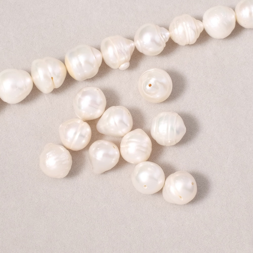 Perle Baroque Keshi irrégulière en Nacre naturelle