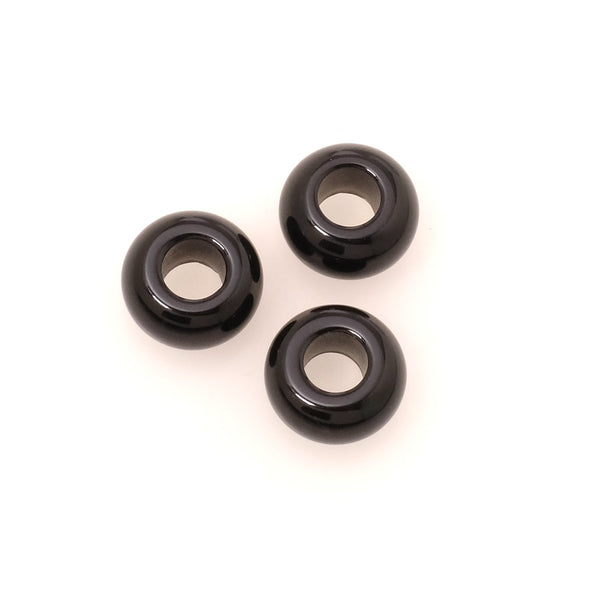 Bracelet Perles Obsidienne Reflet Argent - Perles 14mm+, Longueur 17-18 Cm, Qualité Top, Sans Fermoir