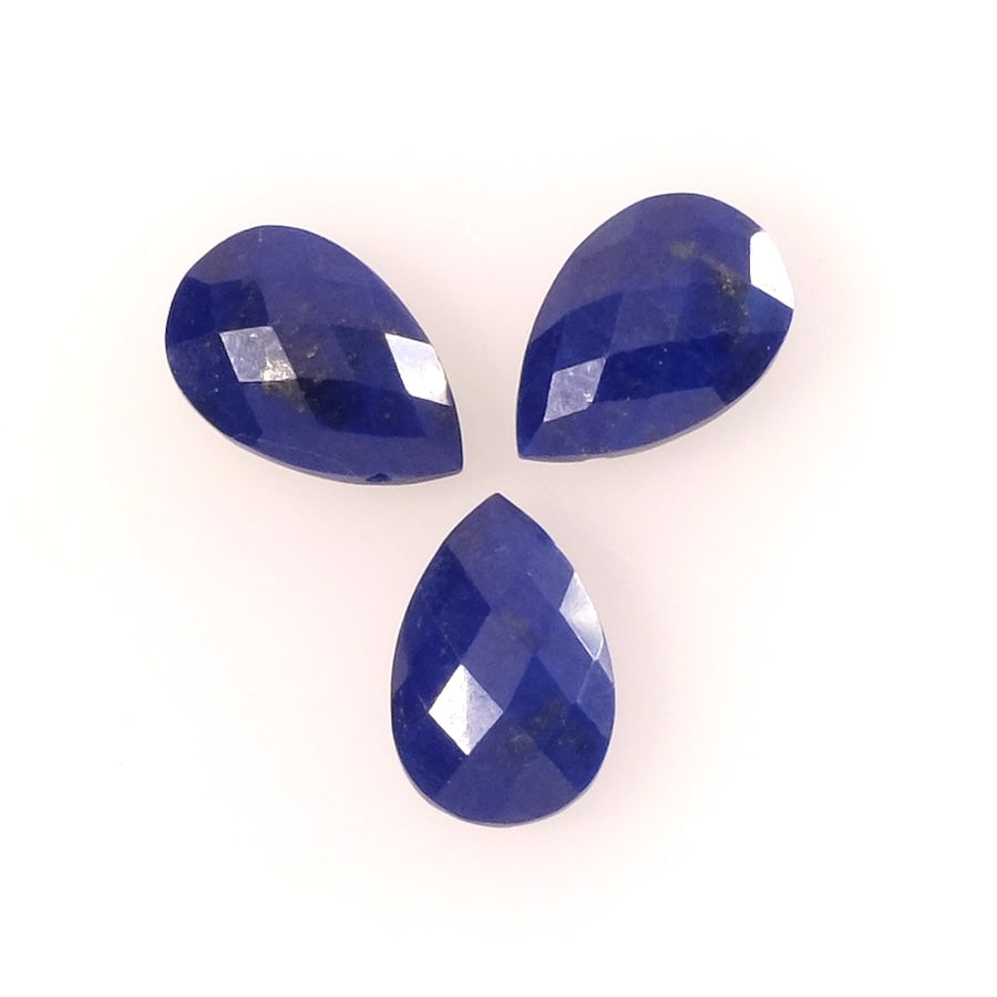Perle goutte facettée 15 x 10mm en pierre naturelle Lapis Lazuli