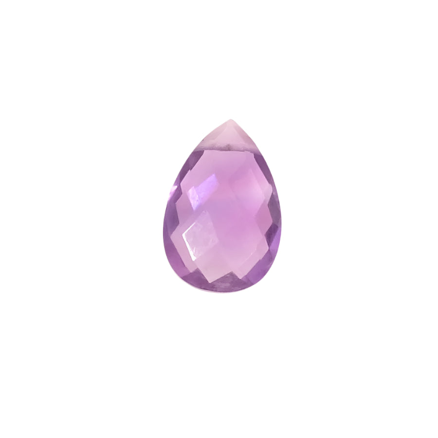 Perle goutte facettée 15 x 10mm en pierre naturelle Améthyste