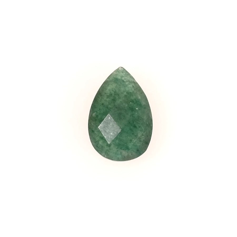 Perle goutte facettée 15 x 10mm en pierre naturelle Aventurine