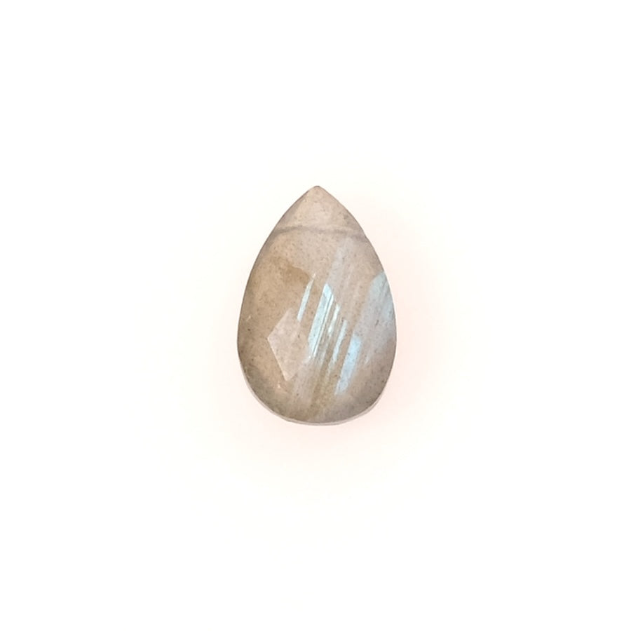 Perle goutte facettée 15 x 10mm en pierre naturelle Labradorite