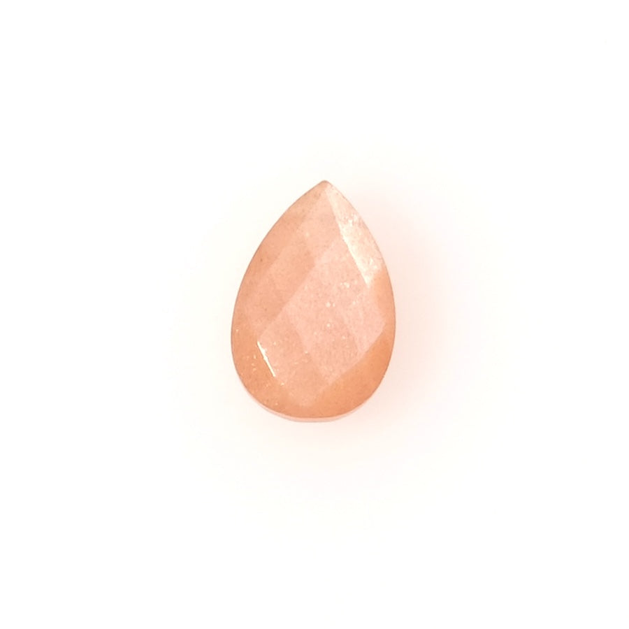 Perle goutte facettée 15 x 10mm en pierre naturelle Pierre de Lune Feldspath