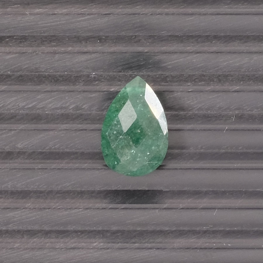Perle goutte facettée 15 x 10mm en pierre naturelle Aventurine