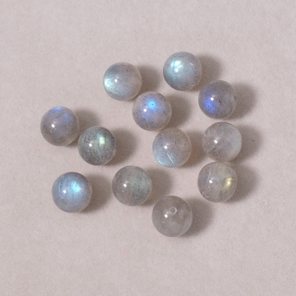 Perle naturelle ronde 10mm en Labradorite Qualité A