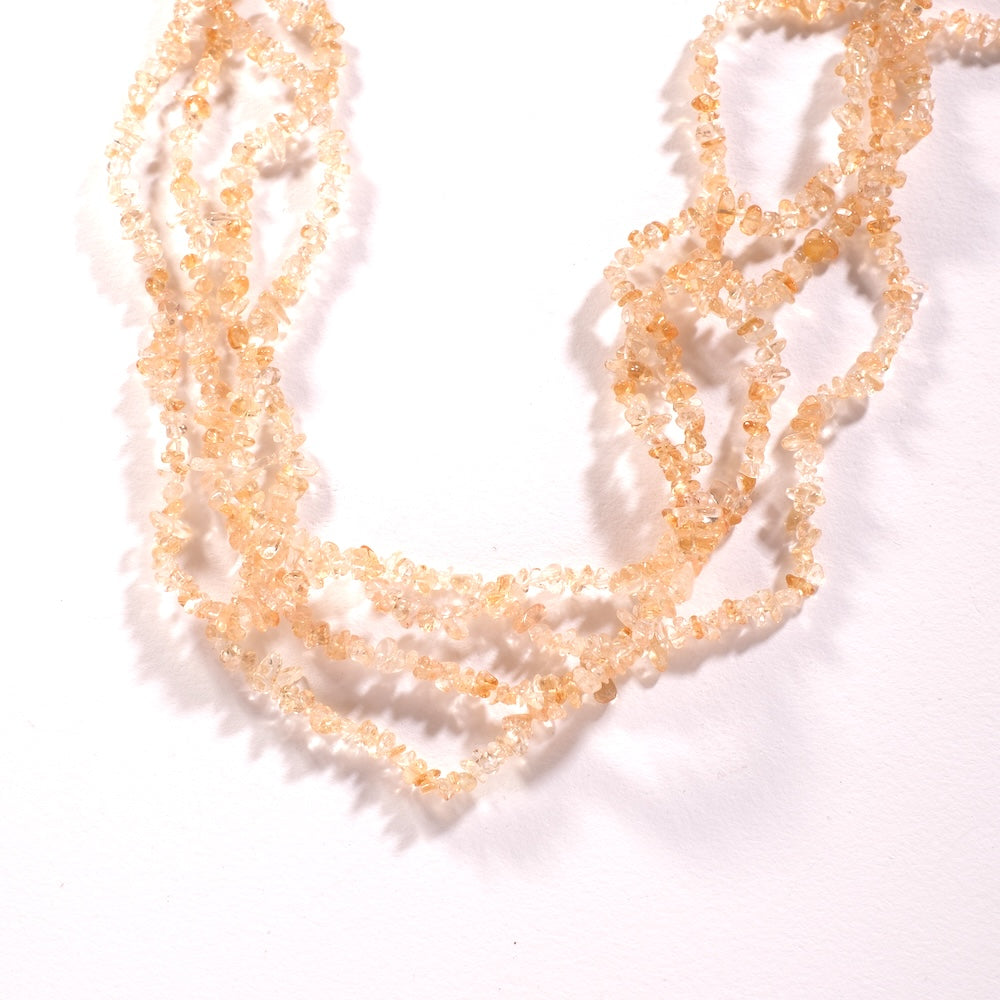 Perles chips de citrine 4 à 8 mm pour bijoux en pierre naturelle jaune