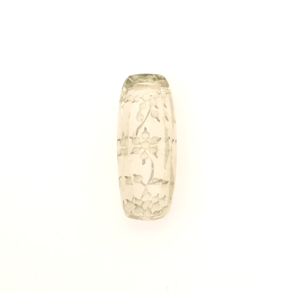 Pierre gravée rectangle — prasiolite